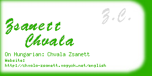 zsanett chvala business card
